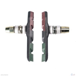 KLOCKI HAMULCA "PROMAX" MTB V- BRAKE MOCOWANIE NA IMBUS Z OKŁADZINĄ TRZY COLOROWĄ