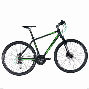 ROWER CROSS 28" MOSSO-771TB-ACERA / ALIVIO 3x9 Kol. Czarny mat / Zielona linia